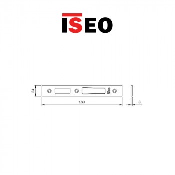 Contropiastra per serratura centrale Iseo art. 038094