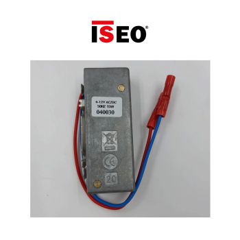 040030 Iseo - Incontro elettrico sganciamento permanente 6-12Vac/Vdc reversibile per porte metalliche