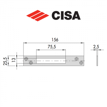 0623200 Cisa - Contropiastra in acciaio zincato