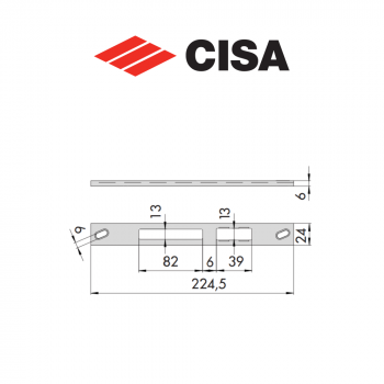 Contropiastra in acciaio Cisa art. 0646125