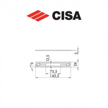 Contropiastra per deviatori in acciaio Cisa art. 0646134