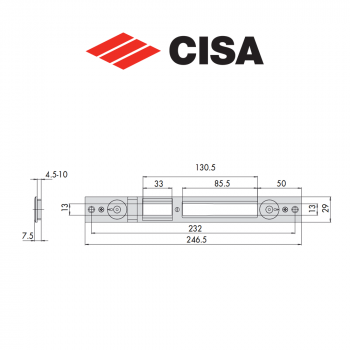 Contropiastra in metallo Cisa art. 0646324