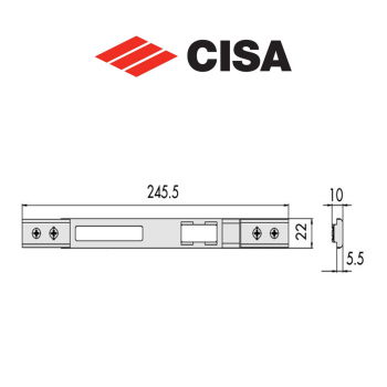 0646383 Cisa contropiastra in metallo