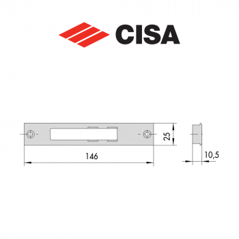 Contropiastra in metallo Cisa art. 0646508