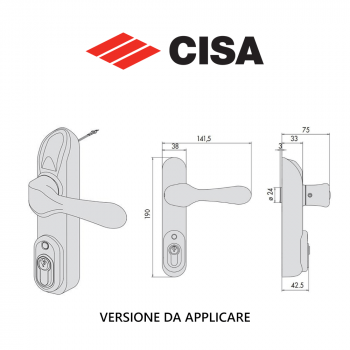 07074 Cisa - Maniglia elettrica per maniglioni antipanico