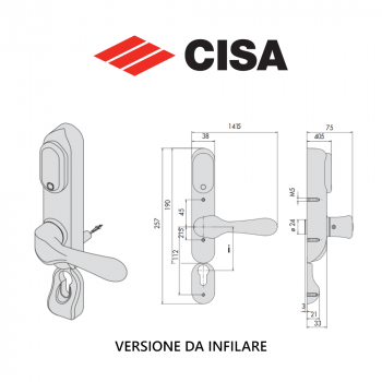 07074 Cisa - Maniglia elettrica per maniglioni antipanico