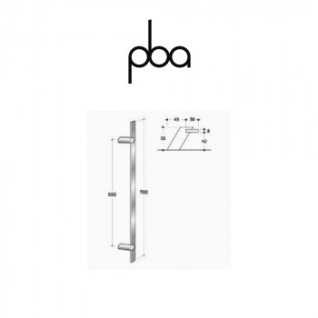 Maniglione PBA Programma IT int. 550 mm lung. 700 mm art. 0IT.032.0055