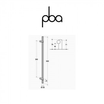 Maniglione PBA Programma IT int. 350 mm lung. 500 mm art. 0IT.051.0035