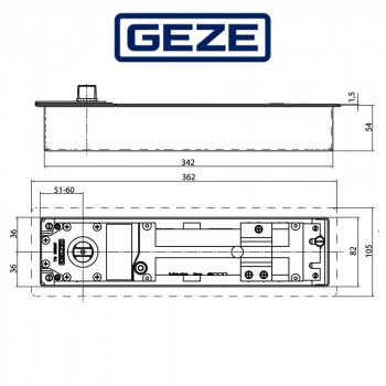 Geze | Chiudiporta a pavimento TS 550/NV con forza EN 3-6