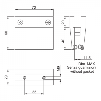 2201 Master - Supporto a pinza per vetro balconi