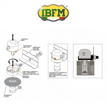 Lucchetto a campana per serrande IBFM Bullit con chiave a cifratura unica KA