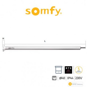 ONESSE 28 WF RTS LI-ION Somfy motore radio per tende interne e tende a rullo 