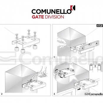 250i Comunello - Piastra guida cancello regolabile