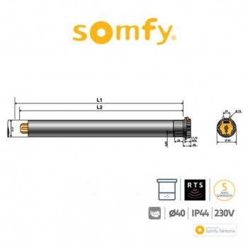 SONESSE ULTRA 50 WT Somfy motore radio per tende interne e tende a rullo