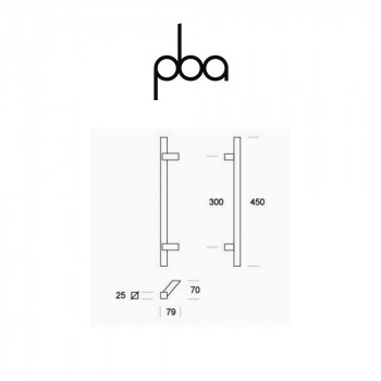 Maniglione PBA Programma 200Q int. 300 mm lung. 450 mm art. 2CQ.111.030I