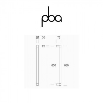 Maniglione PBA Programma 200Q int. 650 mm lung. 680 mm art. 2CQ.621.0065