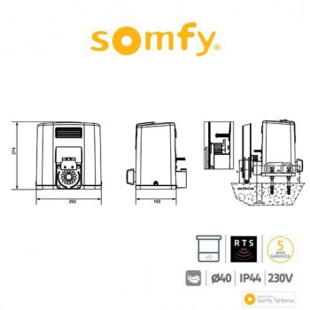 COMFORT PACK ELIXO 500 230V ECO RTS Somfy attuatore per cancelli battenti
