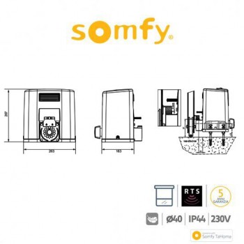 ELIXO 800 230V RTS ECO COMFORT PACK Somfy attuatore per cancelli battenti