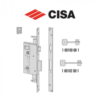 57215 Cisa - Serratura da infilare a doppia mappa per porte in legno