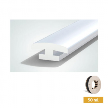 593-1S - Guarnizione da banco paracolpi stondata in PVC per cavalletti portavetri
