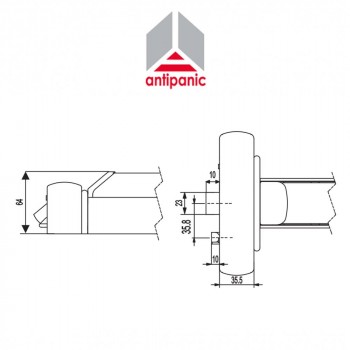 601EL Antipanic - Maniglione antipanico elettrico centrale con barra integrata