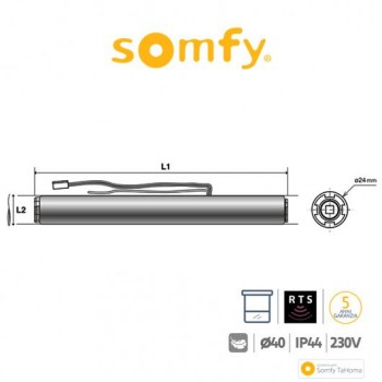 TILT & LIFT 25 RTS WIREFREE Somfy motore radio per tende interne e tende a rullo 