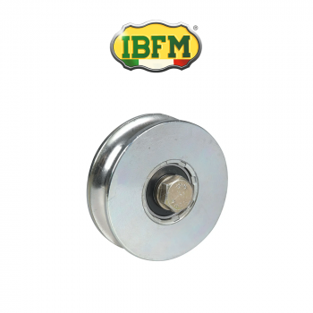 964 IBFM - Ruota per cancelli 1 cuscinetto a sfera gola tonda d.20 Inox