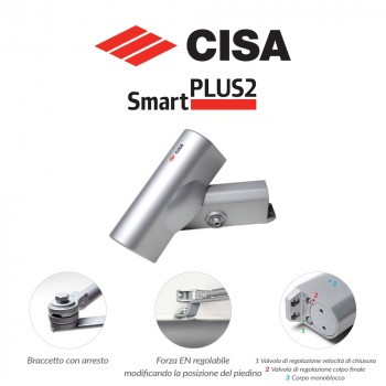 Chiudiporta Cisa Multiforza Smart Plus 2 art. C141603