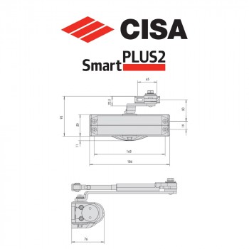 Chiudiporta Cisa Multiforza Smart Plus 2 art. C141603