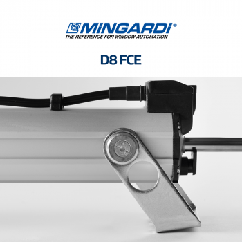 D8 FCE Mingardi | Attuatore elettrico a stelo per finestre a sporgere e lucernari