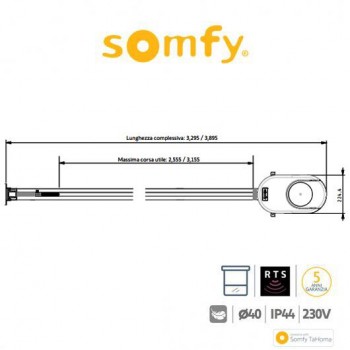 DEXXO OPTIMO RTS Somfy motore per porte da garage