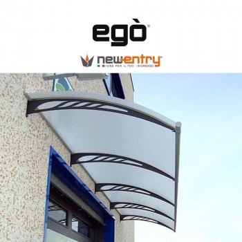 EGÒ Royal Pat pensilina modulo base con tetto frosted per esterni
