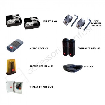 ELI SMART BT KIT A40 BFT Kit Interrato per Cancelli a Battente