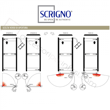 FILO44 Scrigno - Porta filo muro battente reversibile per interni