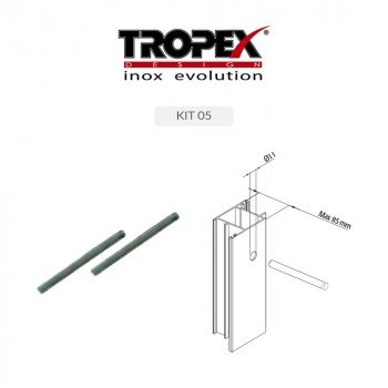 Maniglione Tropex P7I interasse 350 mm Acciaio inox lucido art. 3P30