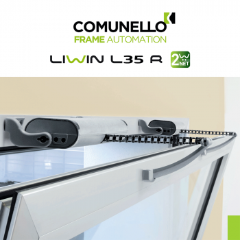 LIWIN L35 RADIO 2W-NET Comunello | Doppio attuatore elettrico radiocomandato a catena per finestre vasistas e a sporgere