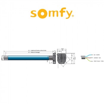 LT50 CSI RTS Somfy motore radio con manovra di soccorso per tapparelle e tende da sole