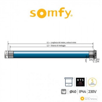 LT50 RS485 Somfy motore radio per tende interne e tende a rullo  2