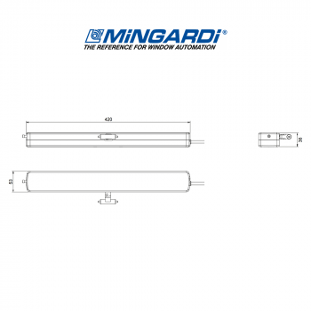 Mingardi - Attuatore motore a catena per finestre MICRO EVO BASIC