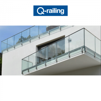 Q-Railing - adattatore per vetro con base piatta Easy Glass MOD 0763