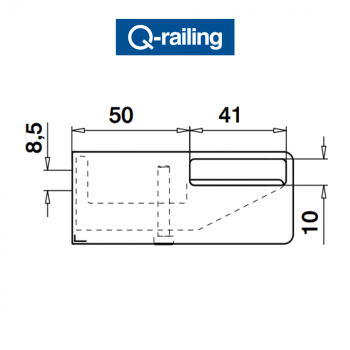 Supporto corrimano satinato mod 4134