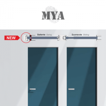 MYA Royal Pat - Porta filo muro scorrevole centro muro reversibile per interni