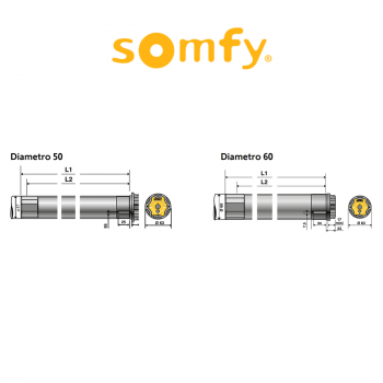 OREA WT Somfy motore per tende da sole cassonate