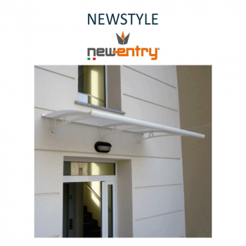 NEWSTYLE Royal Pat - Pensilina con tetto satinato per esterni sporgenza 100 cm