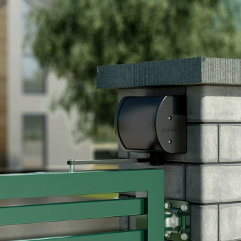 PHANTER-9005 - Chiudicancello idraulico nero per montaggio a parete o su pilastro