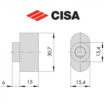 Pomolo per cilindro Cisa art. 0635400
