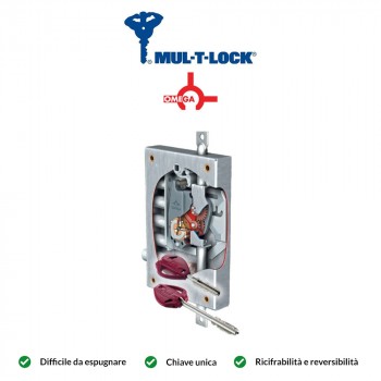 Serratura per porte blindate Mul-T-Lock Omega Plus Serie M art. LOMPA10328MB