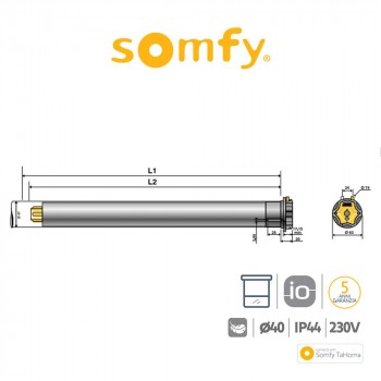 SONESSE ULTRA 50 DC RS485 Somfy motore radio per tende interne e tende a rullo 