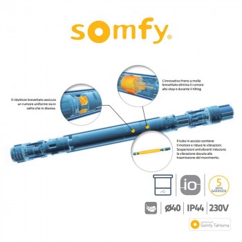 SONESSE ULTRA 50 DC RS485 Somfy motore radio per tende interne e tende a rullo 