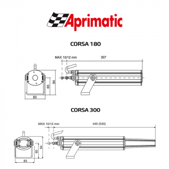 ST 450N Aprimatic attuatore a stelo per lucernari e cupole